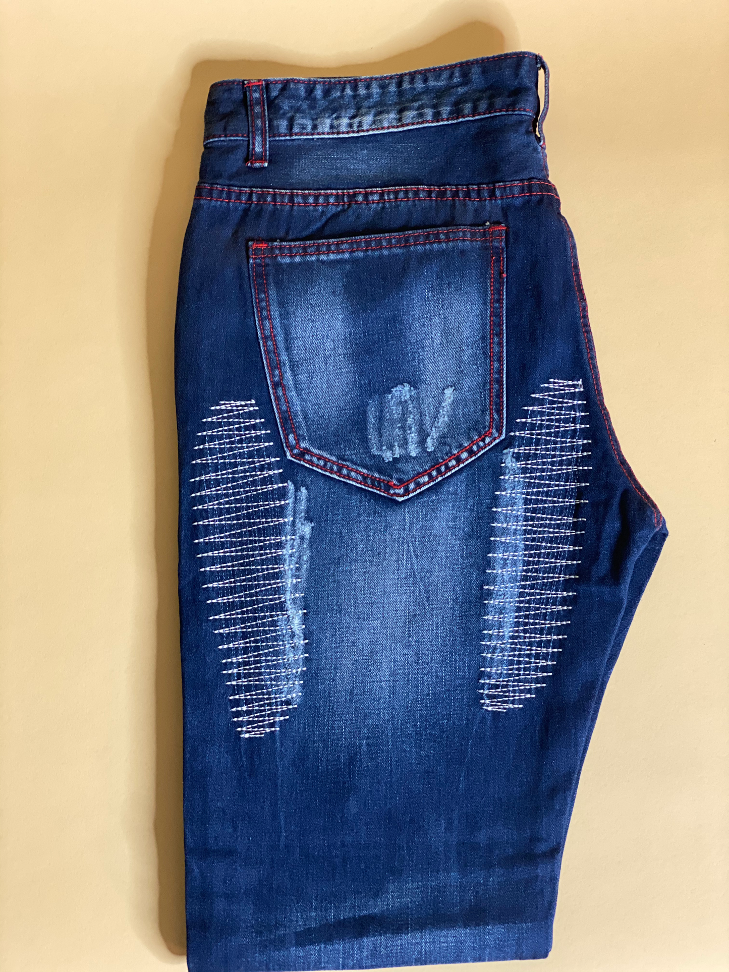 Distressed Denim Jeans